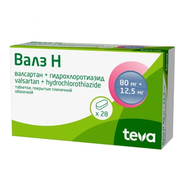 Валз н 80мг+12,5мг таб.п/об. №28 (Balkanpharma-dupnitza ad)