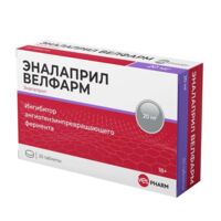 Эналаприл 20мг таб. №20 (ВЕЛФАРМ)