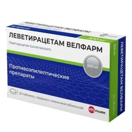 Леветирацетам 500мг таб.п/об.пл. №30 (Велфарм-м ооо)