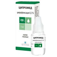 Ципромед 0.3% 5мл капли глазн. №1 фл.-кап. (СЕНТИСС ФАРМА)