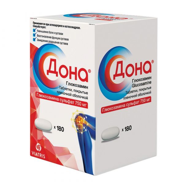 Дона 750мг таб.п/об.пл. №180 (Madaus gmbh)