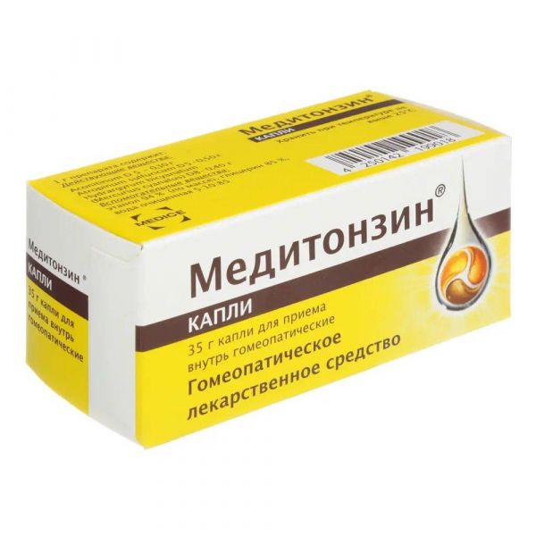 Медитонзин 35г капли д/пр.внутр.гомеоп. №1 фл.кр.-кап. (Biovet ad)