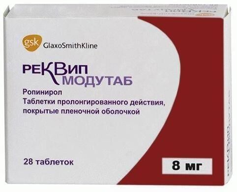 Реквип модутаб 8мг таб.п/об.пл.пролонг. №28 (Glaxo wellcome s.a.)