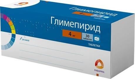 Глимепирид 4мг таб. №30 (Рафарма ао)