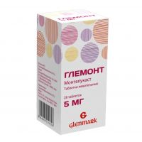 Глемонт 5мг таб.жев. №28 (ГЛЕНМАРК)