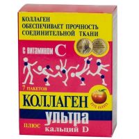 Коллаген ультра плюс кальций-d 8г пор. №7 пак.  яблоко (ВЕДА ООО)