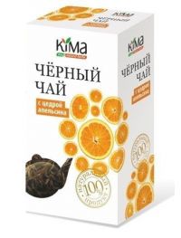 Kima (Кима) чай черный байховый листовой высшего сорта 50г с цедрой апельсина (СОЛНЦЕ АЛТАЯ)