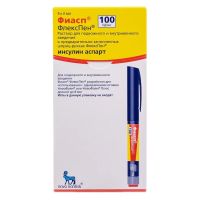 Фиасп 100ед/мл 3мл р-р д/ин.в/в. п/к. №5 картридж в шприц-ручке  флекспен (НОВО НОРДИСК)