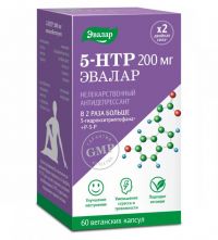 5-htp (l-5-гидрокситриптофан) 200мг капс. №60 (ЭВАЛАР)