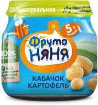 Фрутоняня пюре 80г кабачок картофель (ПРОГРЕСС ОАО)