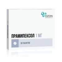 Прамипексол 1мг таб. №30 (АТОЛЛ)