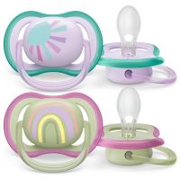 Avent (Авент) соска-пустышка №2 0-6 мес солнышко/ радуга для девочек scf085/59 (ФИЛИПС)