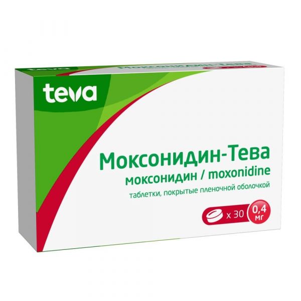 Моксонидин 0,4мг таб.п/об.пл. №30 (Рубикон ооо)