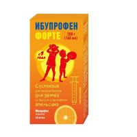Ибупрофен форте 40мг/мл 200г(160мл) сусп.д/пр.внутр.детск. №1 фл.  апельсин (ФАРМСТАНДАРТ)