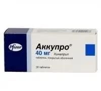 Аккупро 40мг таб.п/об. №30 (Pfizer manufacturing deutschland gmbh)