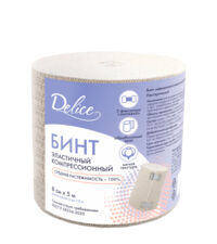 Delice (Делис) бинт эластичный ср 8см*5м с застежкой (ИНТЕРТЕКСТИЛЬ ООО)