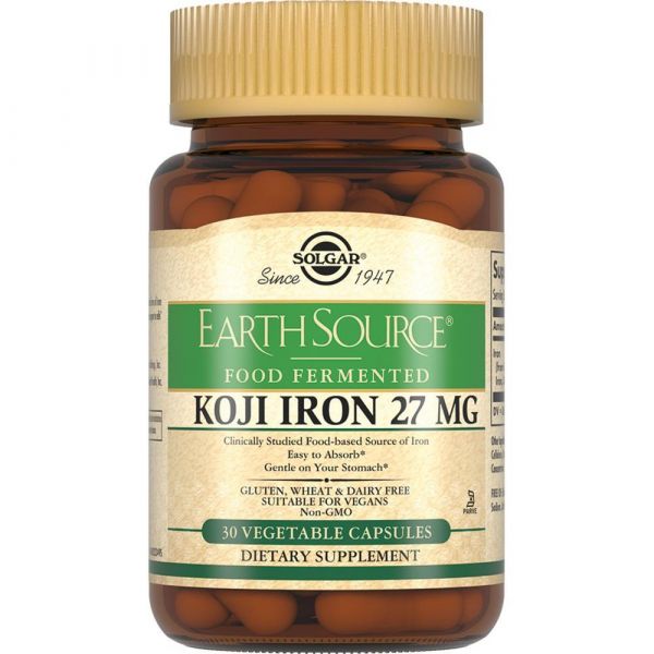Solgar (Солгар) железо 27мг в ферментированной культуре коджи капс. №30 (Solgar vitamin and herb)