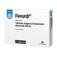 Панцеф 400мг таб.п/об.пл. №6 (АЛКАЛОИД)