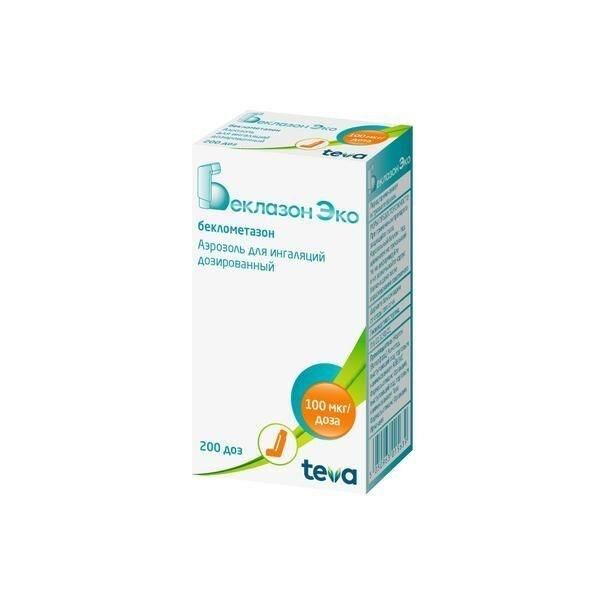 Беклазон эко (беклометазон) 100мкг/доза 200доз аэр.доз. №1 бал. (Norton(waterford)/teva pharmaceuticals ireland)