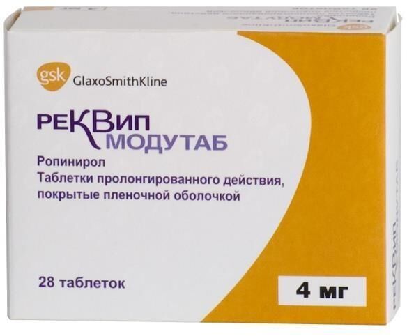 Реквип модутаб 4мг таб.п/об.пл.пролонг. №28 (Glaxo wellcome s.a.)