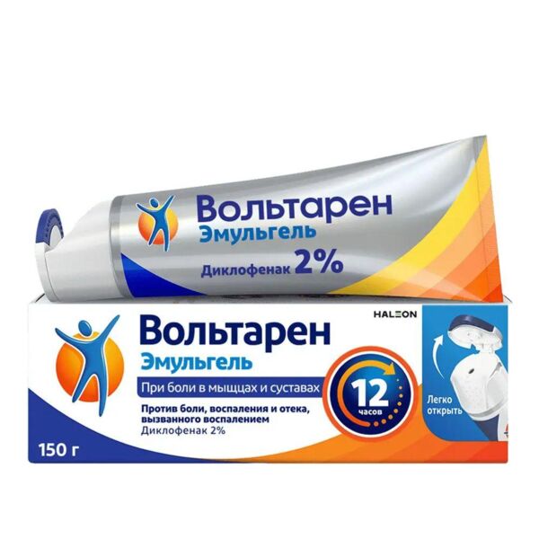 Вольтарен эмульгель 2% 150г гель д/пр.наружн. №1 туба (Haleon ch)