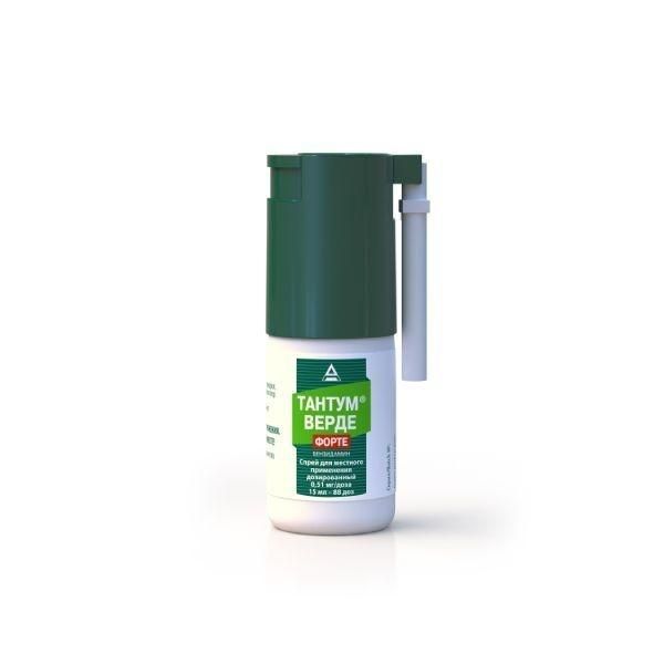 Тантум верде форте 0,51мг/доза 15мл спрей д/пр.местн. №1 фл.-доз. (Aziende chimiche riunite angelini francesco)