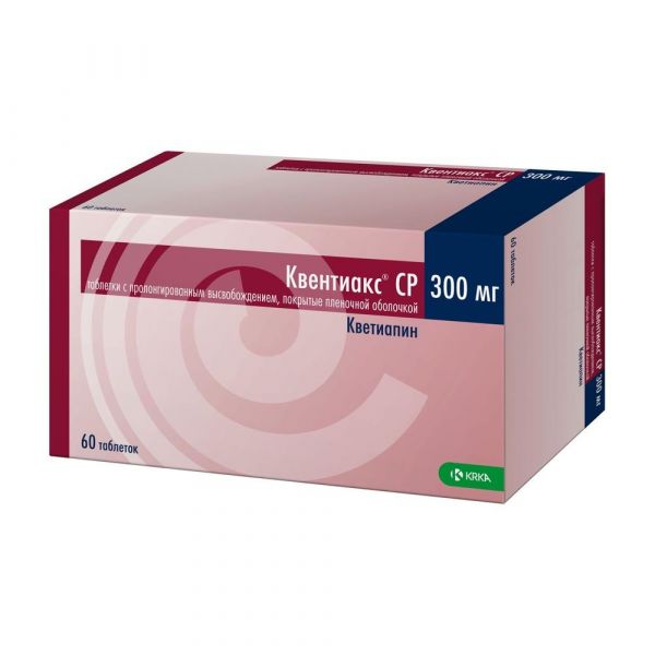 Квентиакс ср 300мг таб.п/об.пл.пролонг. №60 (Krka d.d.)