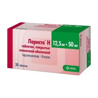 Лориста н 50мг+12,5мг таб.п/об.пл. №30 (КРКА)