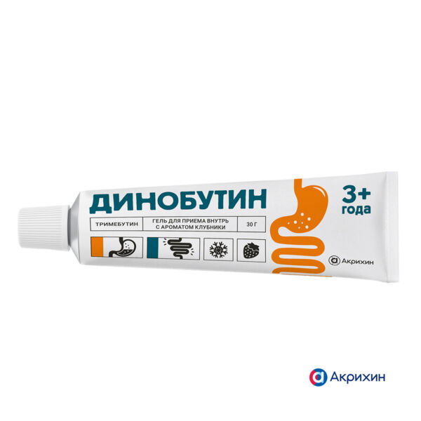 Динобутин 8,9мг/г 30г гель д/пр.внутр. туба  клубника (Акрихин хфк оао_3)