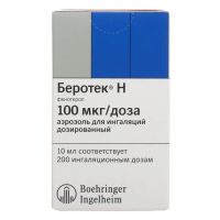 Беротек н 100мг/доза 10мл аэр.д/инг. №1 бал.аэр. (БЕРИНГЕР)