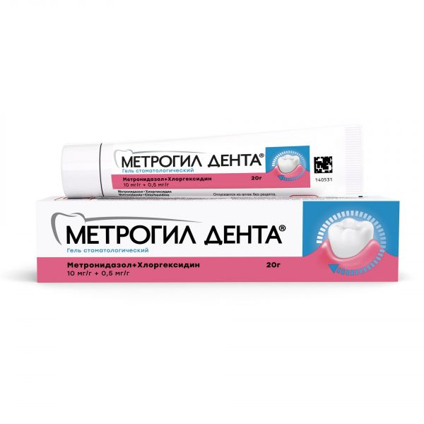 Метрогил дента 20г гель стомат. №1 туба (Unique pharmaceutical laboratories_1)