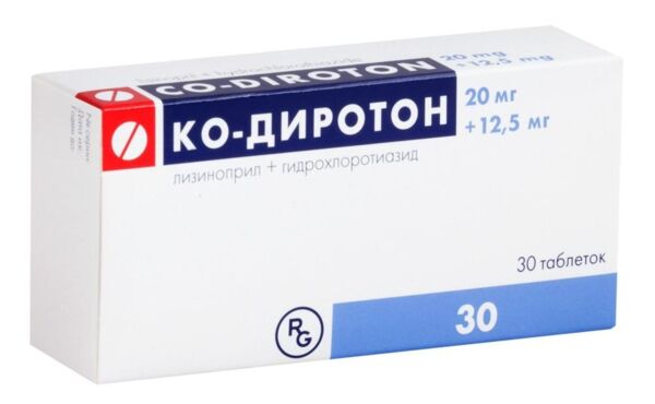 Ко-диротон 20мг+12,5мг таб. №30 (Gedeon richter poland co.ltd_1)