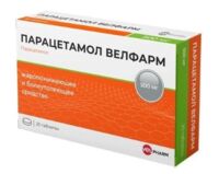 Парацетамол 500мг таб. №20 (ВЕЛФАРМ)