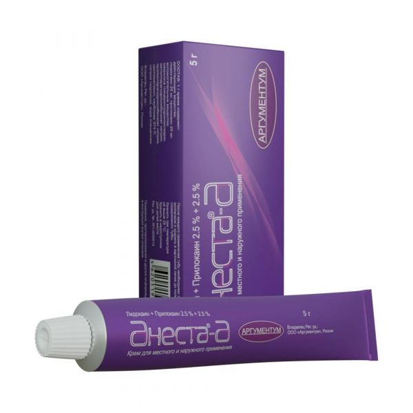 Анеста-а 2,5%+2,5% 5г крем д/пр.местн. наружн. (Фармцентр вилар ао)