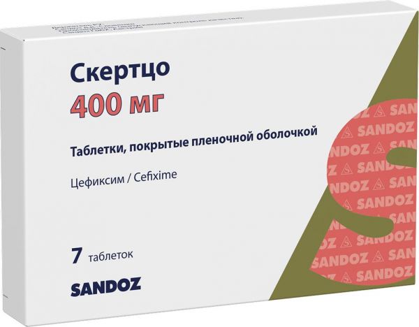 Скертцо 400мг таб.п/об.пл. №7 (Sandoz gmbh)
