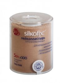 Лейкопластырь силкофикс №1 шт.  ткан.осн. 2,5*500см (МЕДКОМ)
