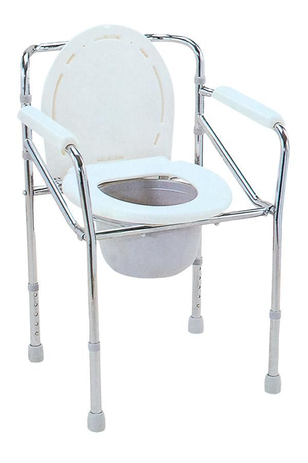 Кресло туалет складное на колесах 10581са