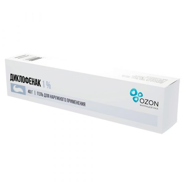 Диклофенак 1% 40г гель д/пр.наружн. №1 туба (Озон ооо)