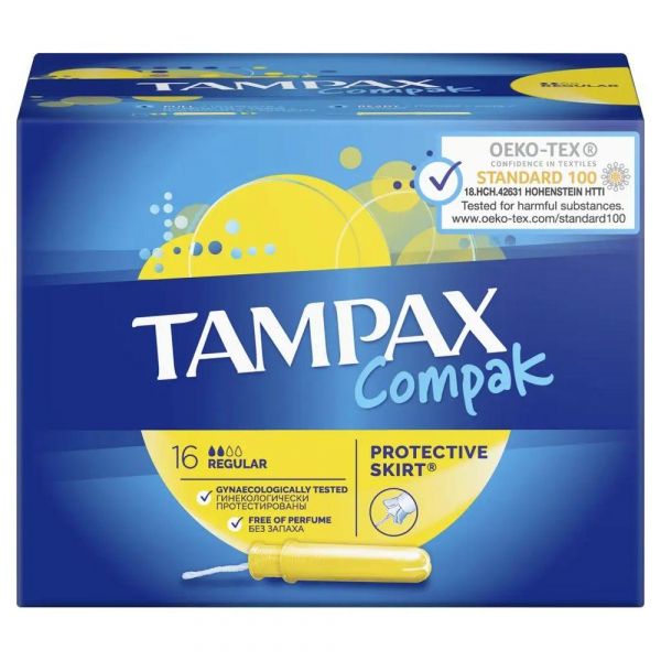 Tampax (тампакс) тампоны компак №16 регуляр с аппликат (Hyginett ltd.)