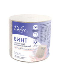 Delice (Делис) бинт эластичный вр 8см*5м с застежкой (ИНТЕРТЕКСТИЛЬ ООО)