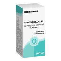 Левофлоксацин 5мг/мл 100мл р-р д/инф. №1 фл. (БИОСИНТЕЗ)