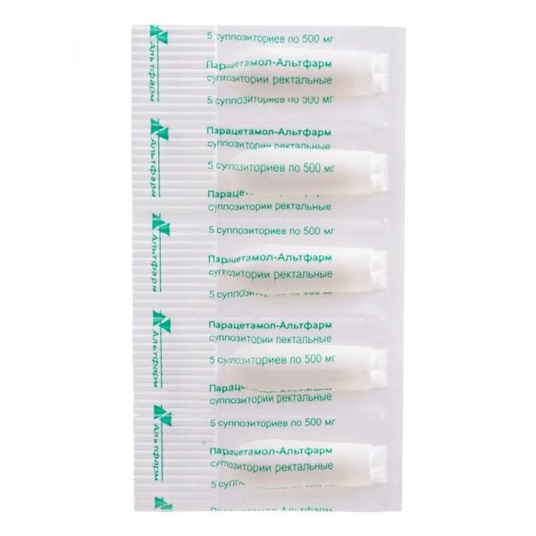 Парацетамол 500мг супп.рект. №10 (Альтфарм ооо)
