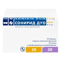 Сонирид дуо 0,4мг капс. №30 + 5мг таб. №30 набор №1 уп. (ГЕДЕОН РИХТЕР)