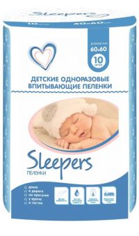 Sleepers (слиперс) пеленки №10 60*60см (ONTEX)