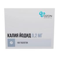 Калия йодид 200мкг таб. №100 (АТОЛЛ)