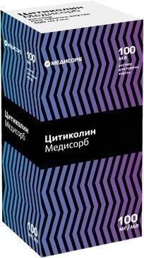 Цитиколин 100мг/мл 100мл р-р д/пр.внутр. №1 фл. (Медисорб ао)