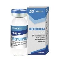 Меропенем 1г пор.д/р-ра д/ин.в/в. №1 фл. (СИНТЕЗ)