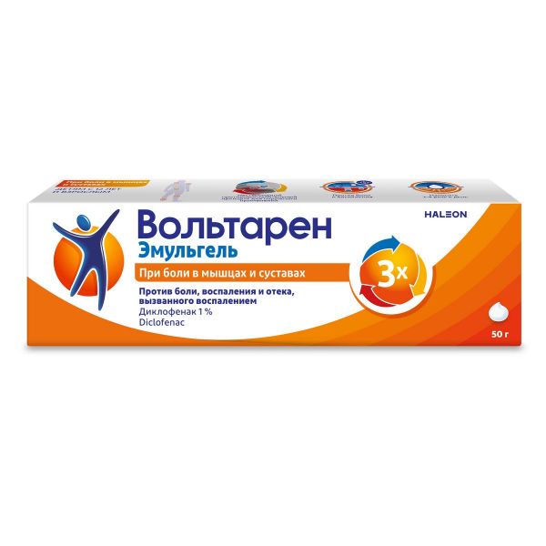 Вольтарен эмульгель 1% 50г гель д/пр.наружн. №1 туба (Novartis consumer health s.a.)