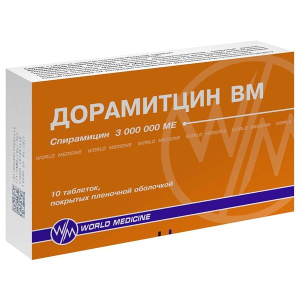 Дорамитцин вм 3млн. ме таб.п/об.пл. №10 (World medicine ilac san. ve tic. a.s_1)
