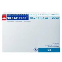 Эквапресс 10мг+1,5мг+20мг капс.модиф.высв. №28 (ГЕДЕОН РИХТЕР)